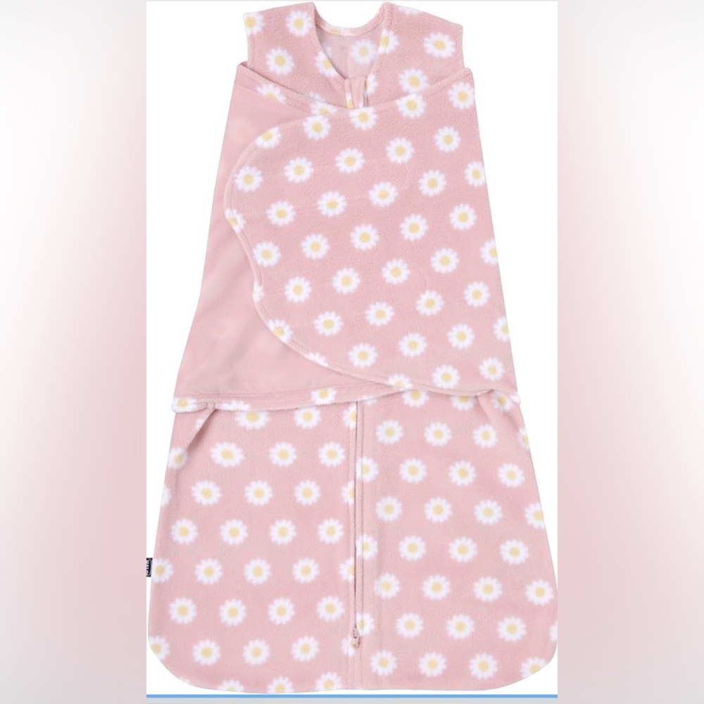Halo Pink daisy micro fleece sleep sack or swaddle